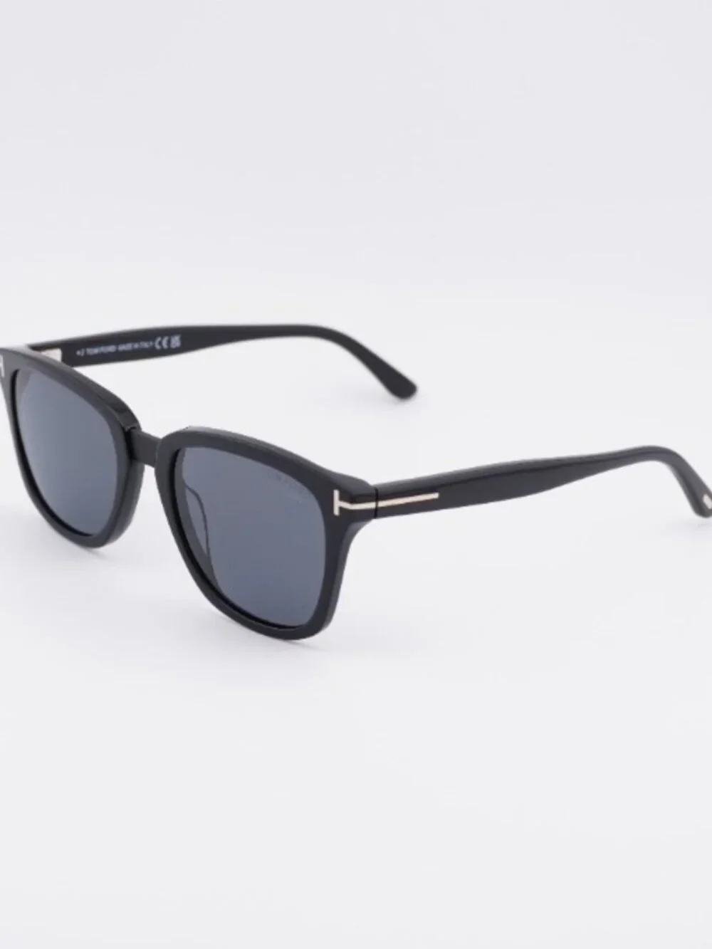 Tom Ford Graydon FT1213 01D Polarized Sunglasses Shiny Black Square Frame